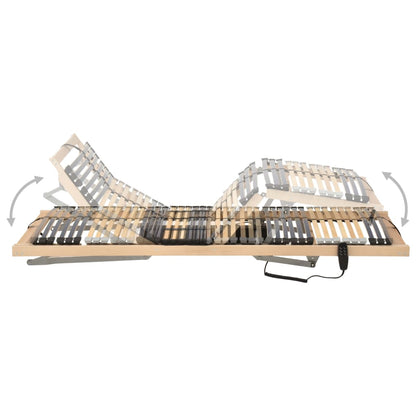 Lattenbodem Met 42 Latten 7 Zones Elektrisch 90 x 200 cm Verstelbaar (elektrisch)