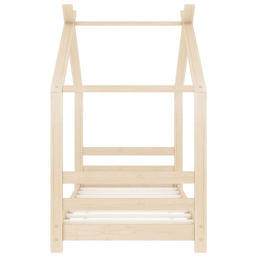 Kinderbedframe massief grenenhout 70x140 cm 70 x 140 cm Bruin