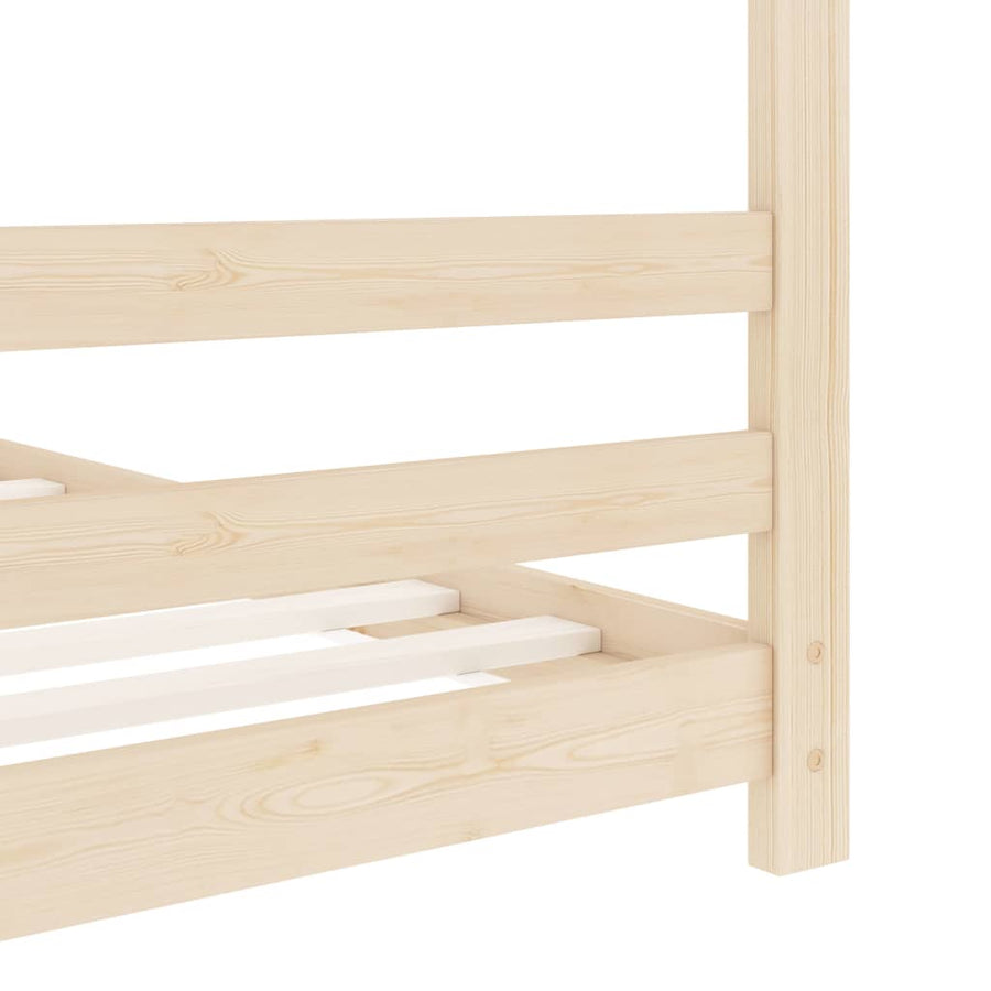 Kinderbedframe massief grenenhout 70x140 cm 70 x 140 cm Bruin