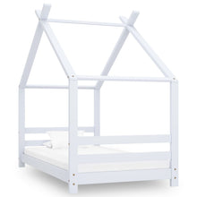 Kinderbedframe Massief Grenenhout 80 x 160 cm Wit