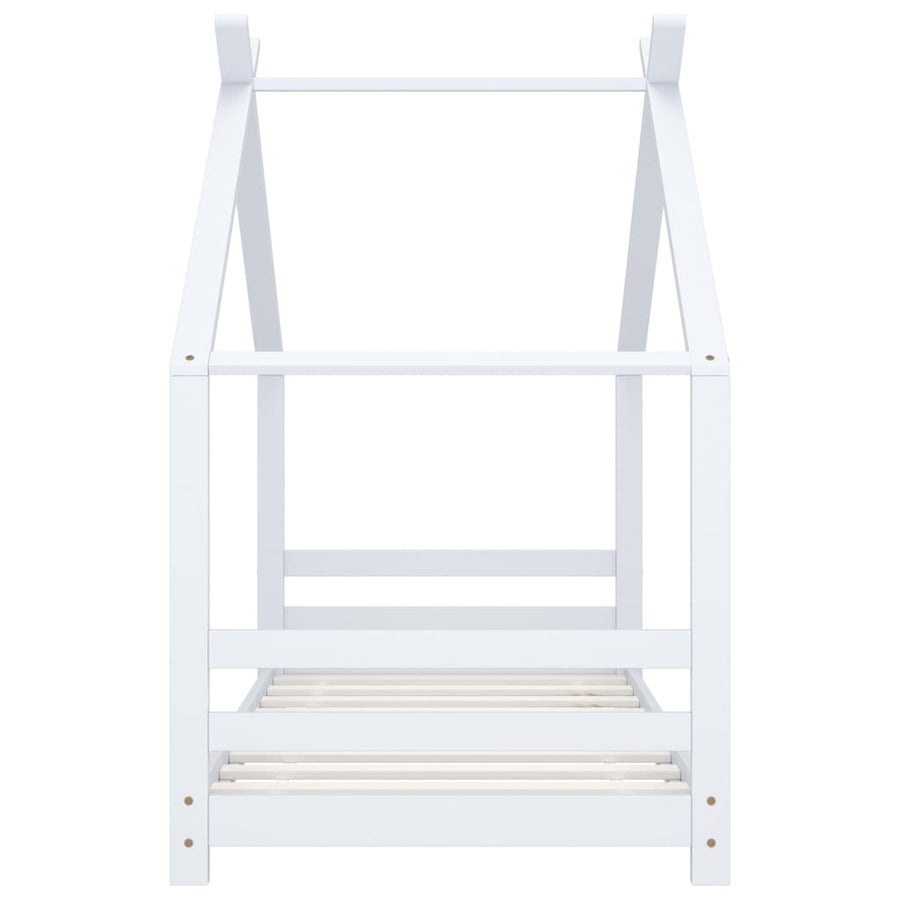 Kinderbedframe Massief Grenenhout 80 x 160 cm Wit