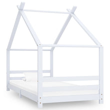 Kinderbedframe Massief Grenenhout 90 x 200 cm Wit