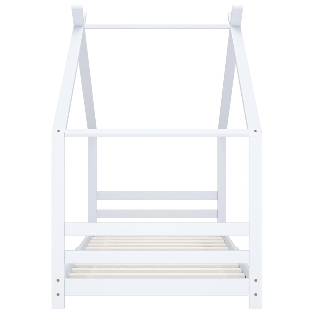 Kinderbedframe Massief Grenenhout 90 x 200 cm Wit