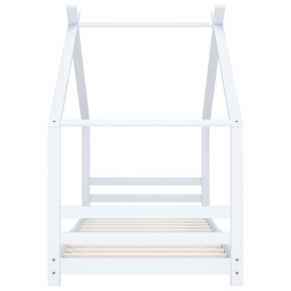 Kinderbedframe Massief Grenenhout 90 x 200 cm Wit