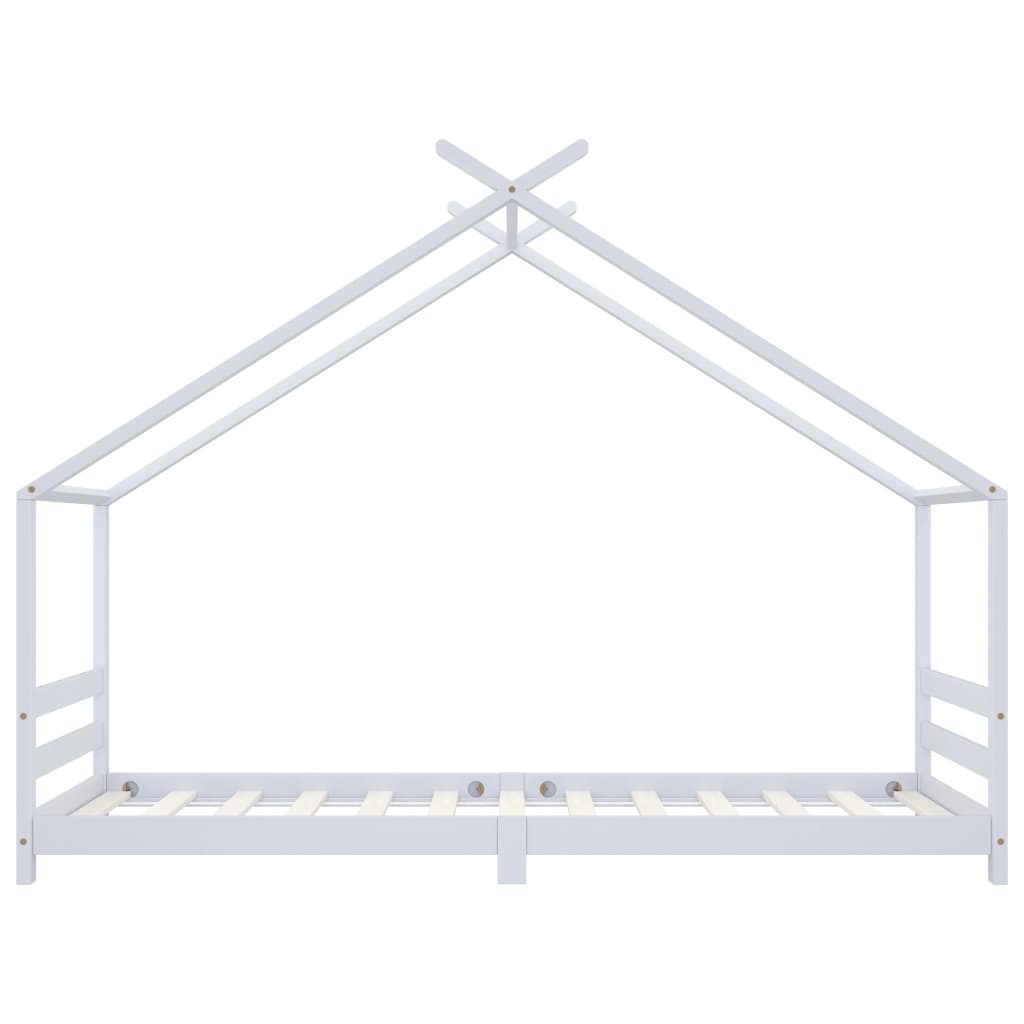 Kinderbedframe Massief Grenenhout 90 x 200 cm Wit