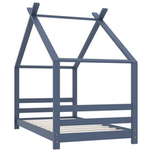 Kinderbedframe Massief Grenenhout 80 x 160 cm Grijs