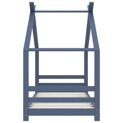Kinderbedframe Massief Grenenhout 80 x 160 cm Grijs