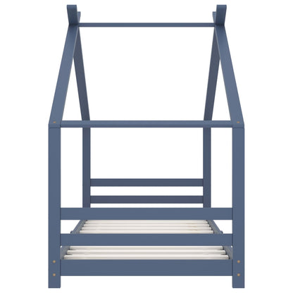 Kinderbedframe Massief Grenenhout 90 x 200 cm Grijs