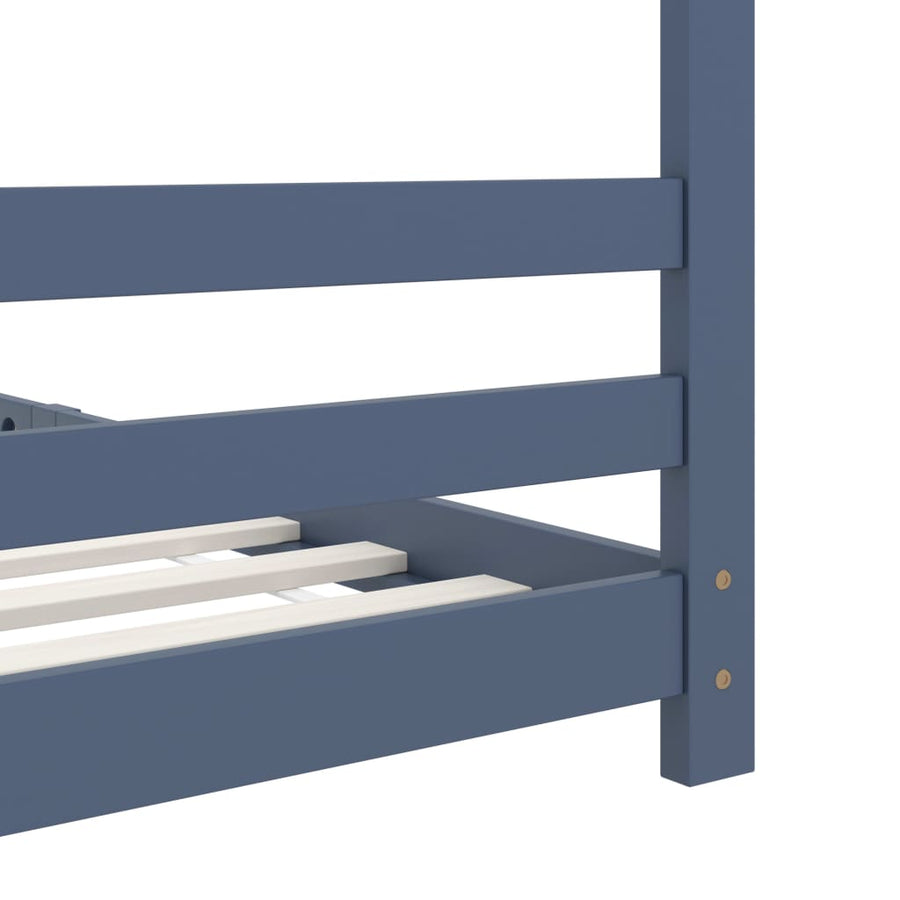Kinderbedframe Massief Grenenhout 90 x 200 cm Grijs