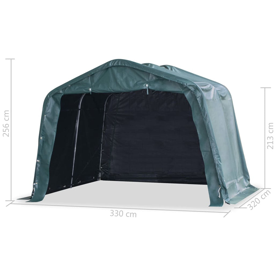 Veetent Verwijderbaar 550 G/M² 3,3X3,2 M Pvc Donkergroen 3.3 x 3.2 m