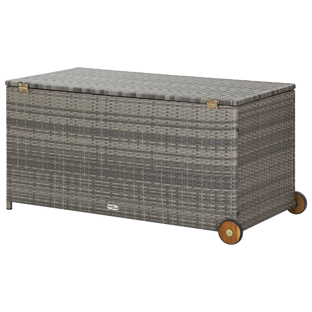 Tuinbox 120X65X61 Cm Poly Rattan Licht Grijs