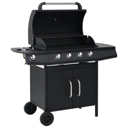 Gasbarbecue 4+1 Kookzone Staal Zwart