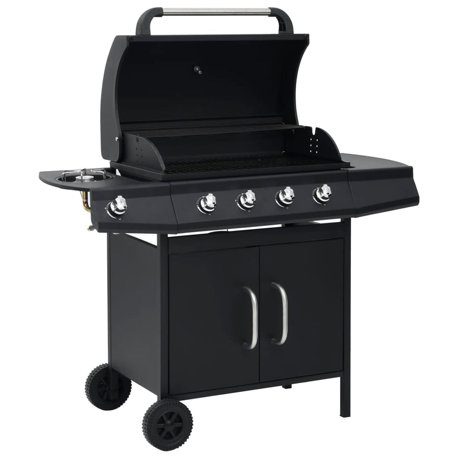 Gasbarbecue 4+1 Kookzone Staal Zwart