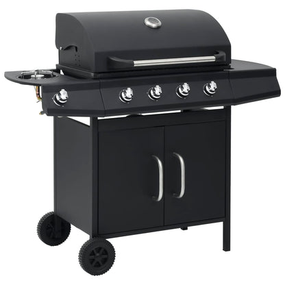 Gasbarbecue 4+1 Kookzone Staal Zwart