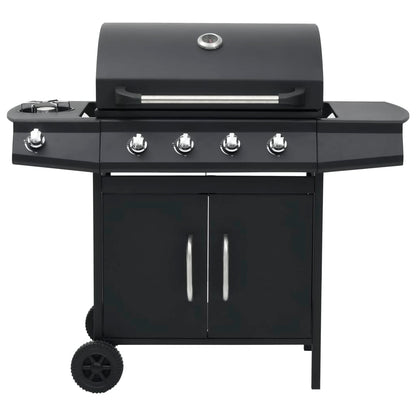 Gasbarbecue 4+1 Kookzone Staal Zwart
