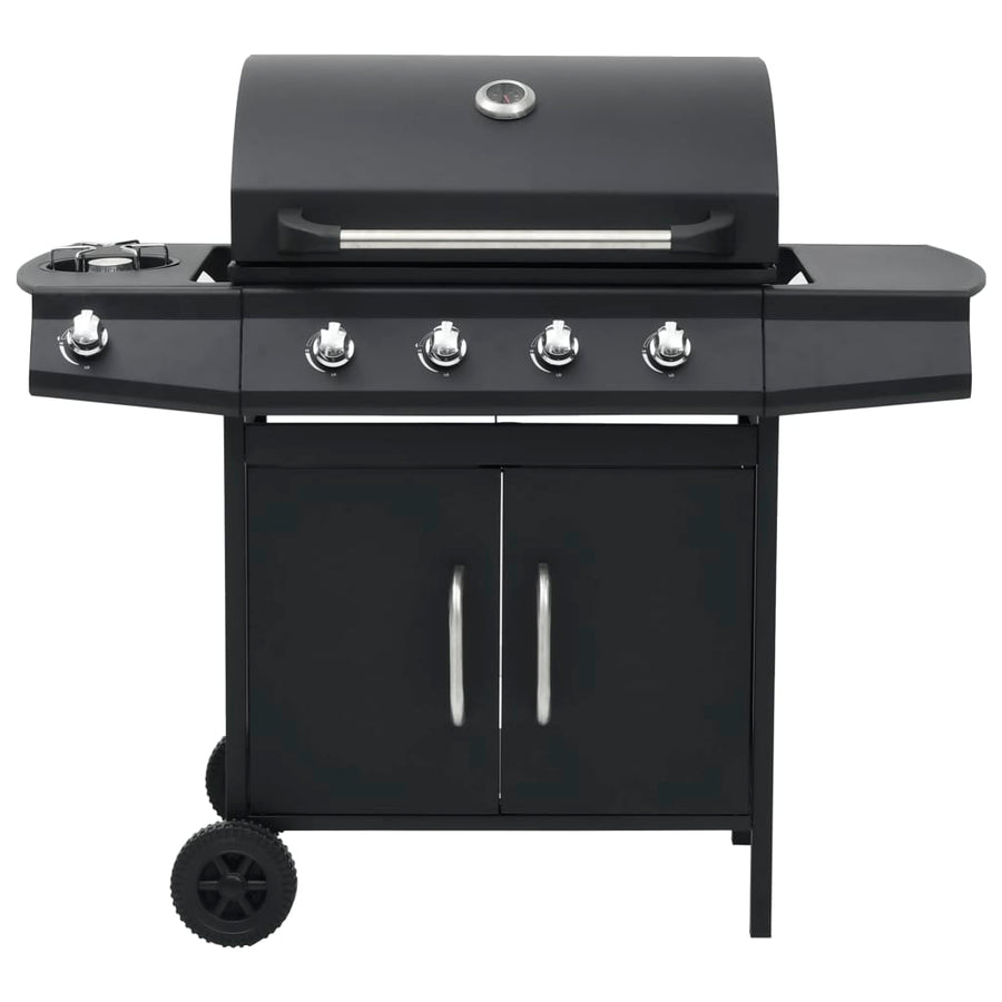 Gasbarbecue 4+1 Kookzone Staal Zwart