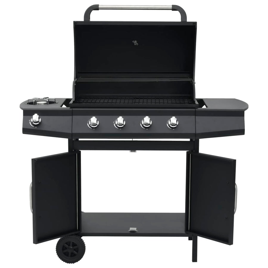 Gasbarbecue 4+1 Kookzone Staal Zwart
