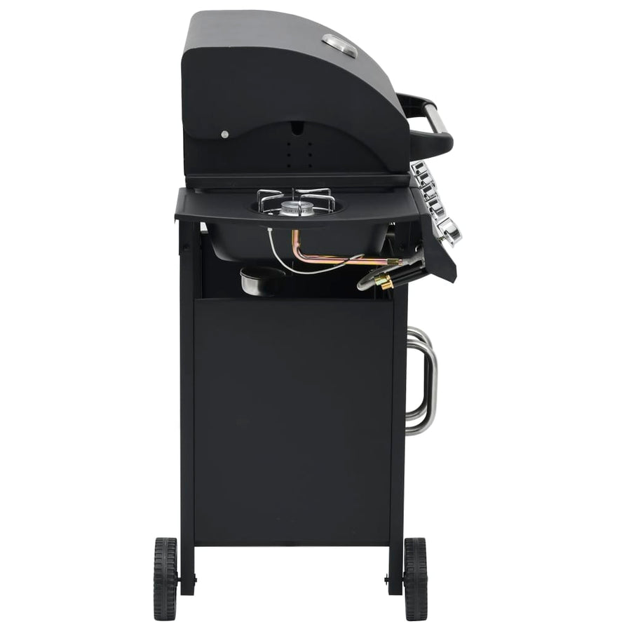 Gasbarbecue 4+1 Kookzone Staal Zwart
