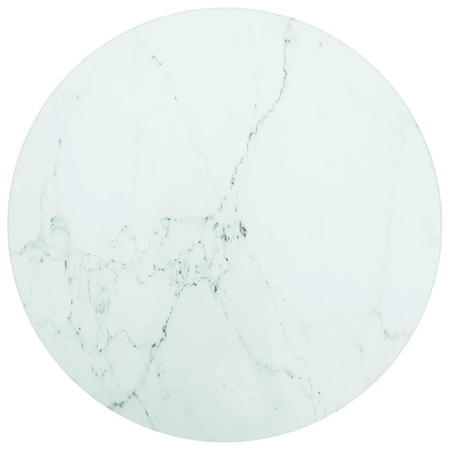 Tafelblad 70X70 Cm 6 Mm Gehard Glas Met Marmeren Design Zwart