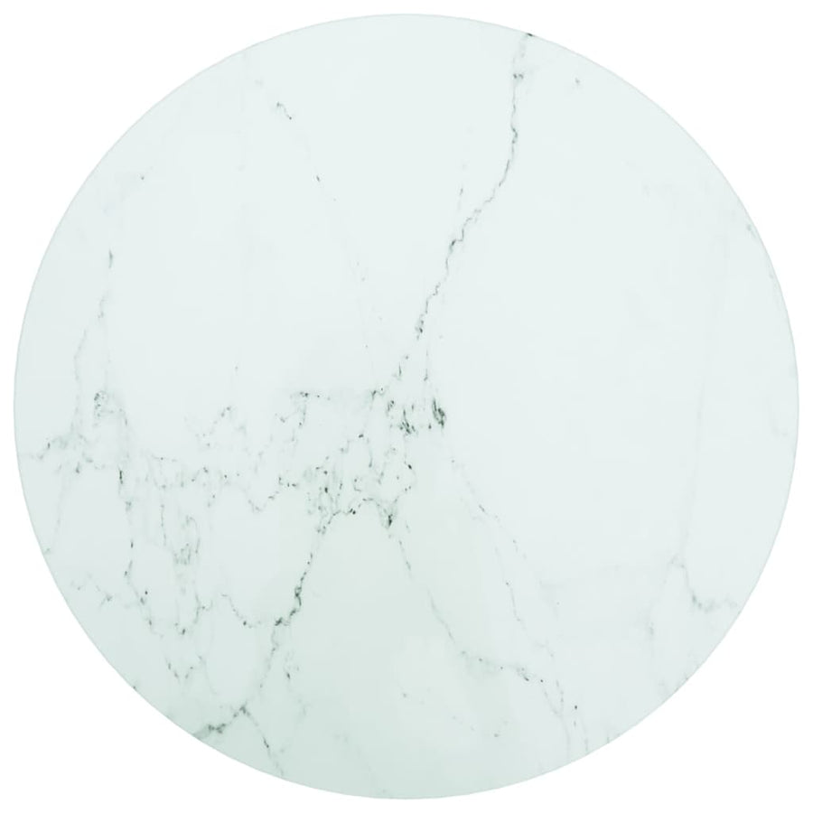 Tafelblad 70X70 Cm 6 Mm Gehard Glas Met Marmeren Design Zwart