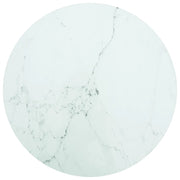 Tabletop Ø50x0.8 cm tempered glass with white marble design