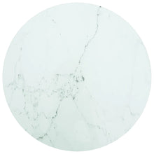 Tafelblad Ø50X0,8 Cm Gehard Glas Met Marmeren Design Wit 1 Ø 50 cm
