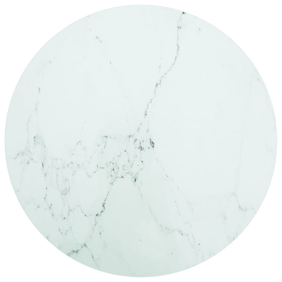 Tafelblad 70X70 Cm 6 Mm Gehard Glas Met Marmeren Design Zwart