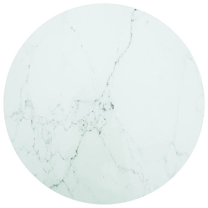 Tafelblad 70X70 Cm 6 Mm Gehard Glas Met Marmeren Design Zwart