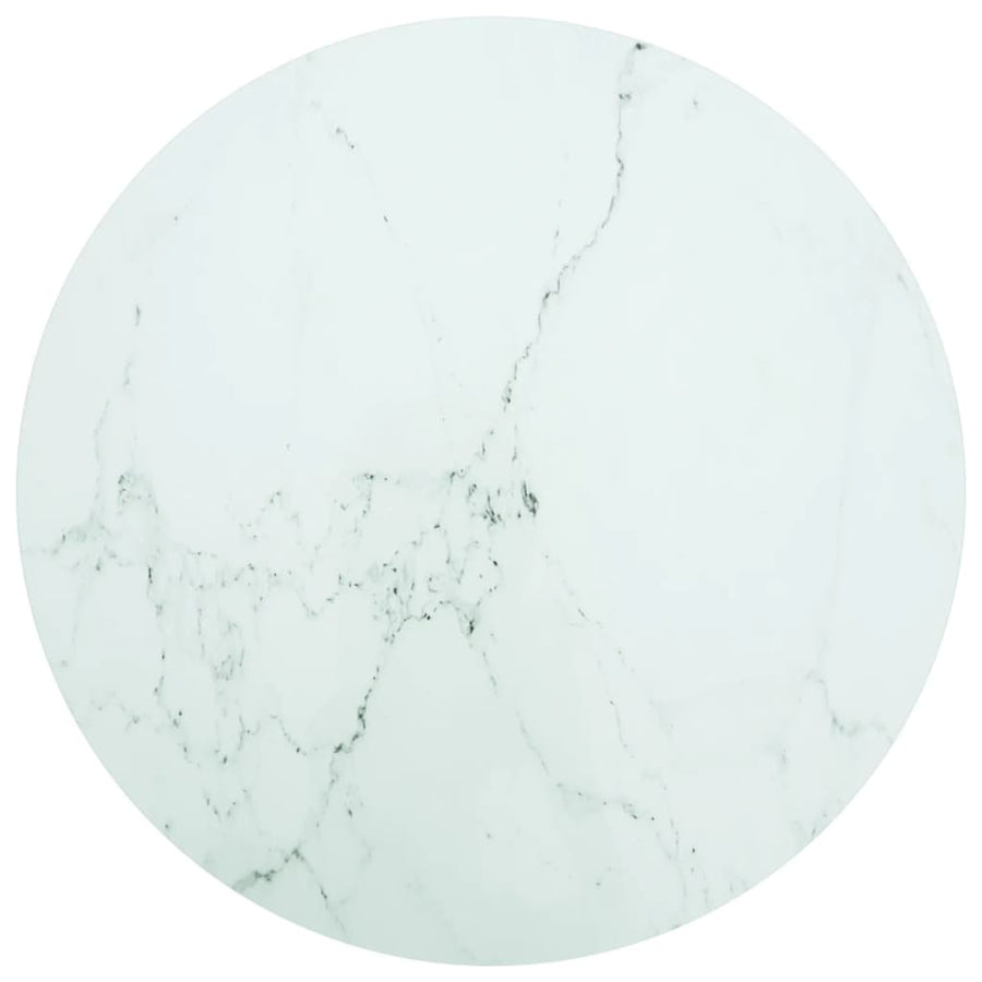 Tafelblad 70X70 Cm 6 Mm Gehard Glas Met Marmeren Design Zwart