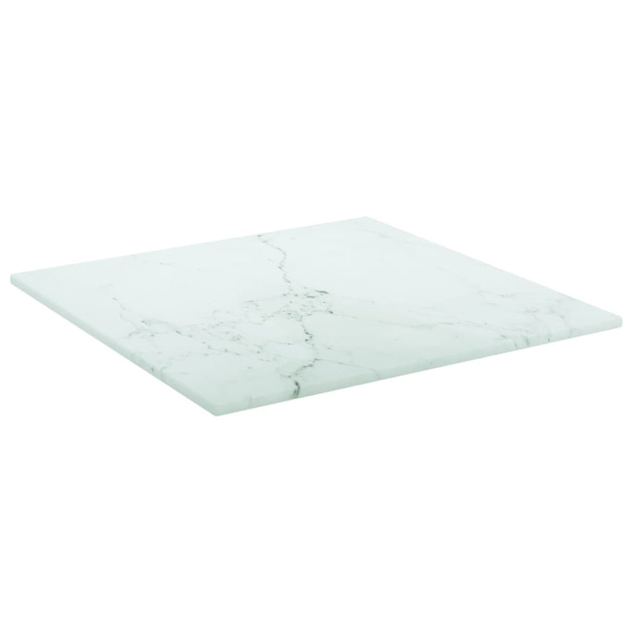 Tafelblad 30X30 Cm 6 Mm Gehard Glas Met Marmeren Design Wit 1 30 x 30 cm