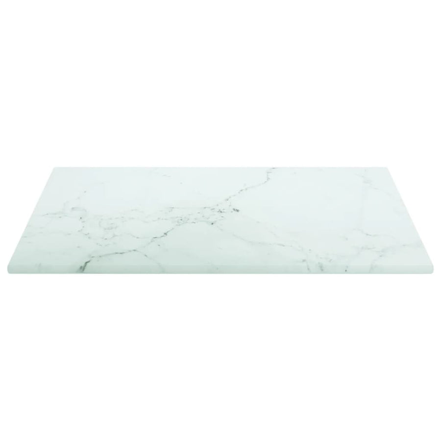 Tafelblad 30X30 Cm 6 Mm Gehard Glas Met Marmeren Design Wit 1 30 x 30 cm