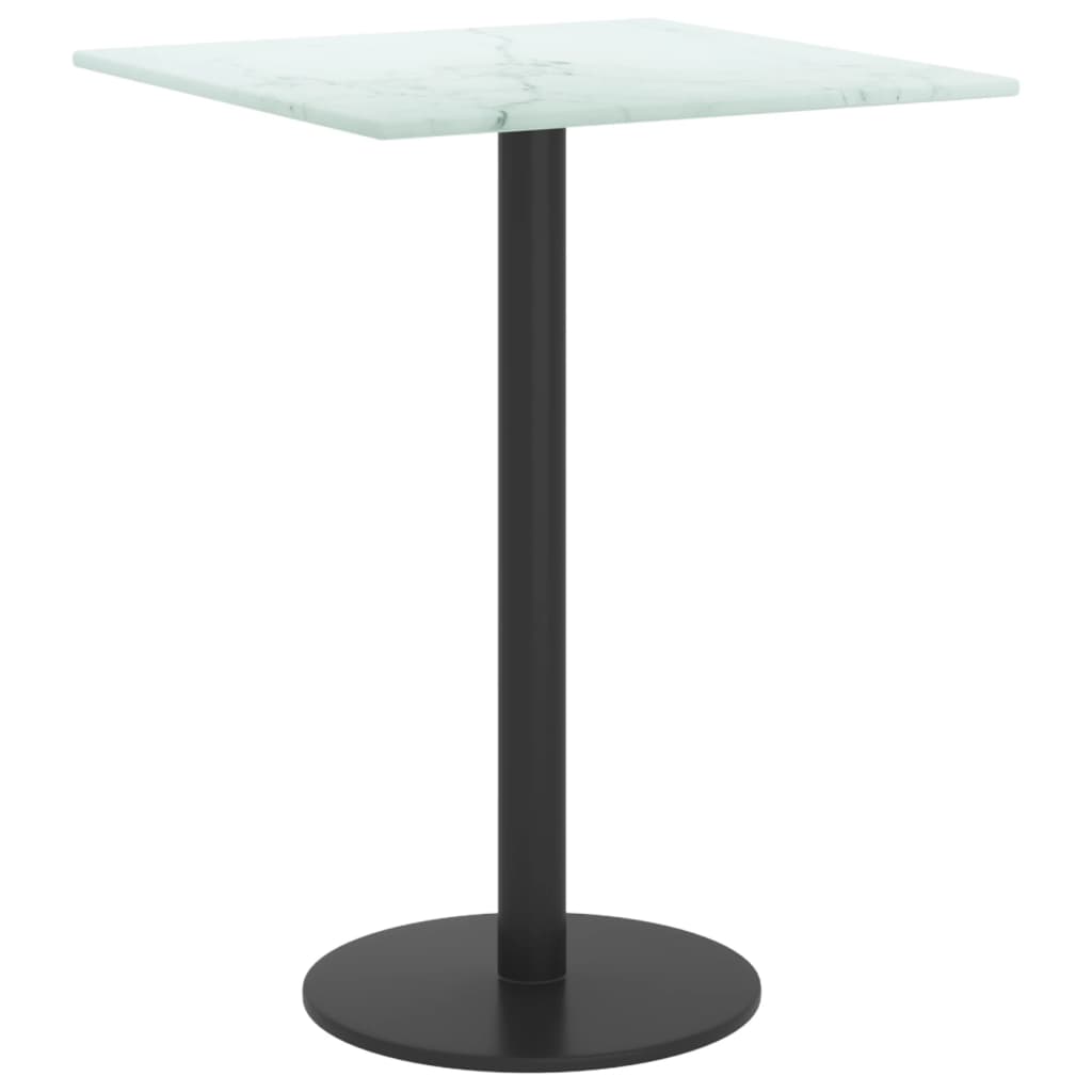 Tafelblad 30X30 Cm 6 Mm Gehard Glas Met Marmeren Design Wit 1 30 x 30 cm