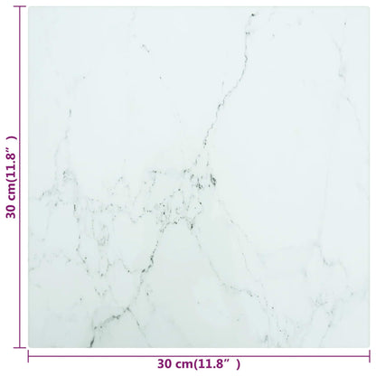 Tafelblad 30X30 Cm 6 Mm Gehard Glas Met Marmeren Design Wit 1 30 x 30 cm