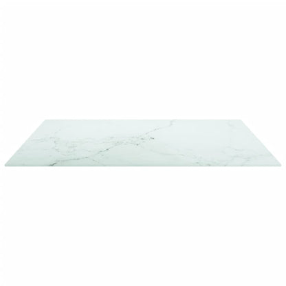 Tafelblad 80X80 Cm 6 Mm Gehard Glas Met Marmeren Design Wit 1 80 x 80 cm