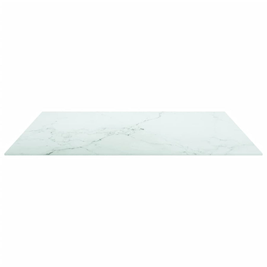 Tafelblad 80X80 Cm 6 Mm Gehard Glas Met Marmeren Design Wit 1 80 x 80 cm