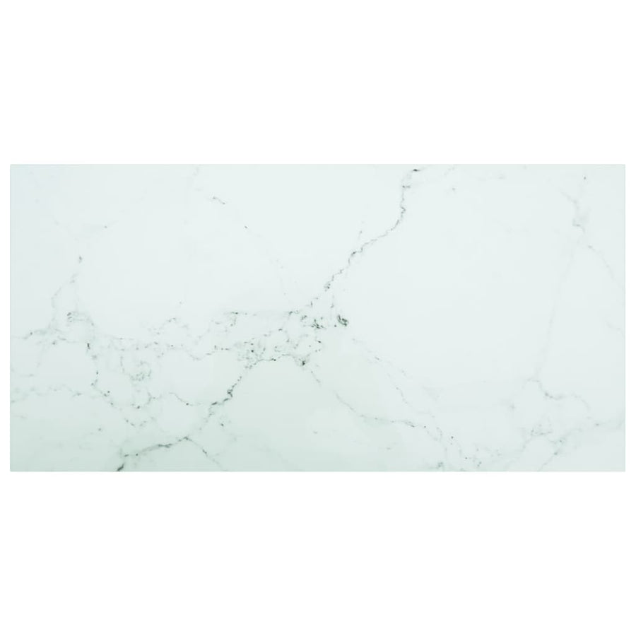 Tafelblad 70X70 Cm 6 Mm Gehard Glas Met Marmeren Design Zwart