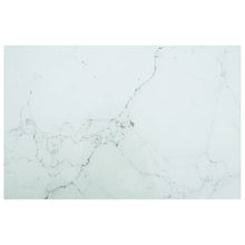 Tafelblad 120x62 cm 8 mm gehard glas met marmeren design wit 100 x 62 cm Wit