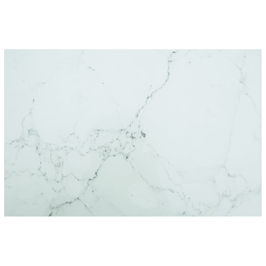 Tafelblad 70X70 Cm 6 Mm Gehard Glas Met Marmeren Design Zwart