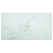 Tafelblad 120x65 cm gehard glas marmer wit