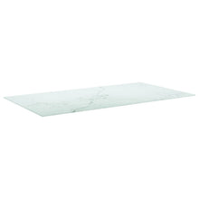 Tafelblad 8 Mm Gehard Glas Met Marmeren Design 120 x 65 cm Wit