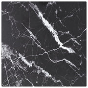Tafelblad 30x30 cm gehard glas marmer design zwart