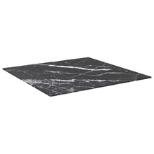 Tafelblad 60X60 Cm 6 Mm Gehard Glas Met Marmeren Design Zwart 1 60 x 60 cm Zwart en wit