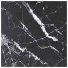 Tafelblad 70x70 cm gehard glas marmer design zwart