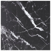 Tafelblad 90 cm rond gehard glas zwart marmerlook