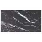 Tafelblad 120x65 cm gehard glas zwart marmerlook