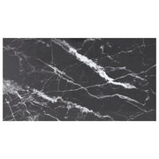Tafelblad 120x65 cm gehard glas zwart marmerlook