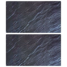Cutting Boards 2 Pcs With Natural Stone Pattern Tempered Glass Blue