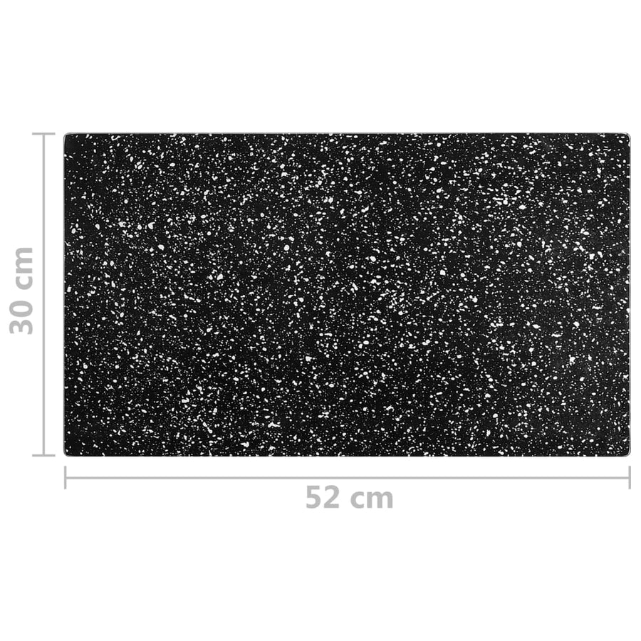 Snijplanken 2 St Met Granietpatroon Gehard Glas Zwart