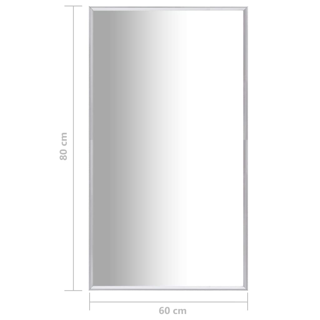 Spiegel Kleurig 80 x 60 cm Zilver