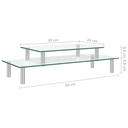 Monitorstandaard 2-Laags Transparant Glas